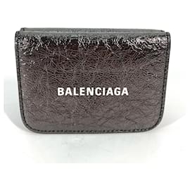 Balenciaga-Portafoglio compatto trifold Balenciaga-Argento