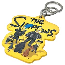 Balenciaga-Balenciaga Yellow Leather Keyring-Yellow