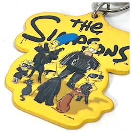 Balenciaga-Balenciaga Yellow Leather Keyring-Yellow