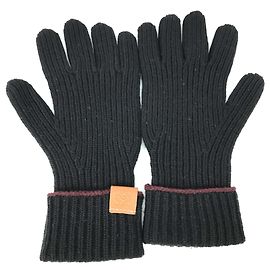 Loewe Black Wool Gloves Black