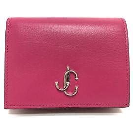 Jimmy Choo rosa Leder Geldbörse im Bifold-Design Pink