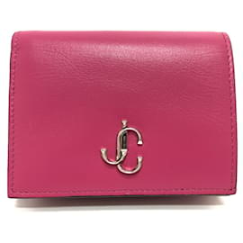 Jimmy Choo-Portafoglio bifold in pelle rosa Jimmy Choo-Rosa