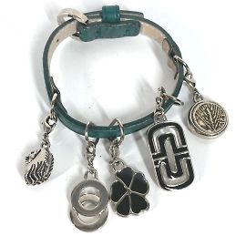 Bulgari Bvlgari grünes Lederarmband Grün