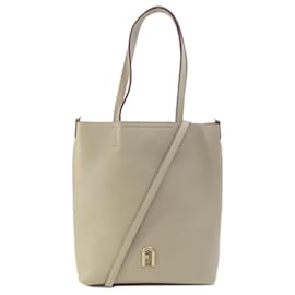 Furla-Borsa Tote Furla in pelle grigia-Marrone