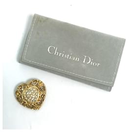 Christian Dior-Spilla a forma di cuore placcata in oro Christian Dior-D'oro