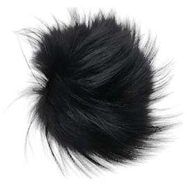 Fendi-Fendi Bugs Charm Pompom Bag Keychain-Black,Yellow