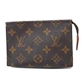 Louis Vuitton-Pochette Monogram Poche Toilette 15 Louis Vuitton-Marrone