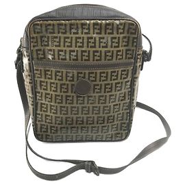 Borsa a spalla vintage beige Fendi Beige