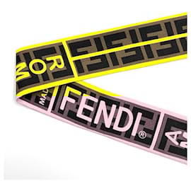 Fendi-Fendi Women's Wrappy Scarf Bandana-Black,Yellow