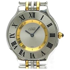 Cartier-Cartier Must 21 Gold Plated Steel Quartz Unisex Watch-Other