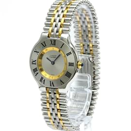 Cartier-Cartier Must 21 Gold Plated Steel Quartz Unisex Watch-Other