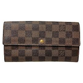 Louis Vuitton-Louis Vuitton Damier Portefeuille Sarah Wallet-Brown