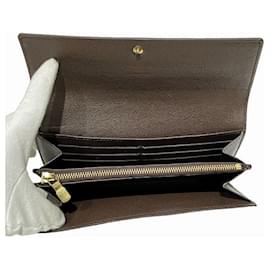 Louis Vuitton-Louis Vuitton Damier Portefeuille Sarah Wallet-Brown
