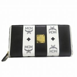 MCM Long Wallet Black White