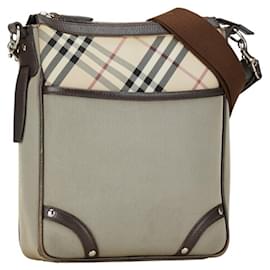 Burberry-Borsa a Spalla Burberry Nova Check-Marrone,Grigio