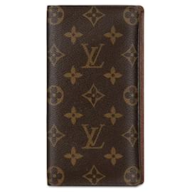 Louis Vuitton-Portafoglio Lungo Porta Carta di Credito Monogram Louis Vuitton-Marrone