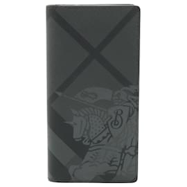 Burberry-Burberry Cavendish Bi-Fold Long Wallet-Brown,Black