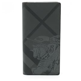 Burberry-Burberry Cavendish Bi-Fold Long Wallet-Brown,Black