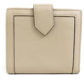 Gucci-Portafoglio bi-fold Gucci in pelle grigia-Grigio