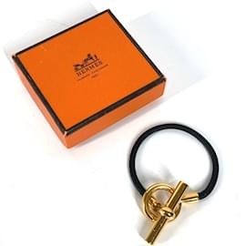 Hermès-Bracciale in pelle nera Hermes-Nero