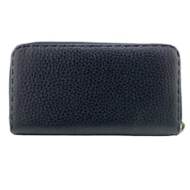 Fendi-Fendi Black Leather Long Wallet-Black