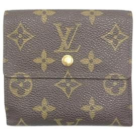 Louis Vuitton-Portafoglio pieghevole Monogram Louis Vuitton-Marrone