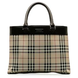 Burberry-Borsa a mano Burberry Nova Check-Multicolore,Beige