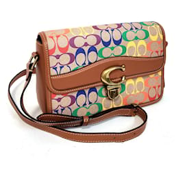 Coach-Borsa a Spalla Coach Signature Studio-Multicolore,Beige