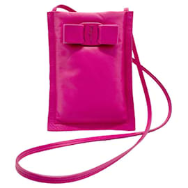 Salvatore Ferragamo-Borsa a spalla in pelle rosa Salvatore Ferragamo-Rosa