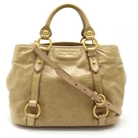 Miu Miu-Borsa tote in pelle beige Miu Miu-Beige