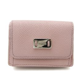 Tod's Women's Leather Long Wallet Red Beige