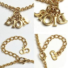 Christian Dior-Pendente collana Christian Dior CD Charm firmato-D'oro