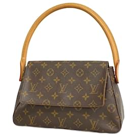 Louis Vuitton-Borsa a Spalla Looping Monogram Louis Vuitton-Marrone,Monogramma