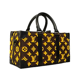 Louis Vuitton-Louis Vuitton Monogram Tuftage Speedy Soft Trunk Handbag-Brown,Yellow