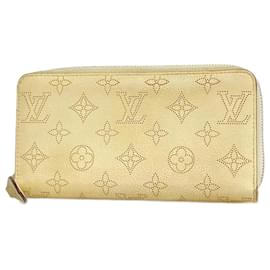 Louis Vuitton-Portafoglio lungo Louis Vuitton Mahina Zippy M61869-Bianco sporco