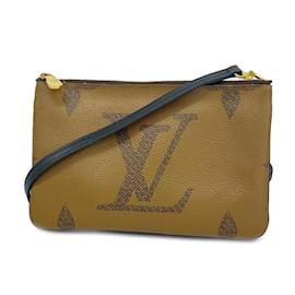 Louis Vuitton-Portafoglio a doppia zip Monogramma Gigante Inverso Louis Vuitton-Marrone