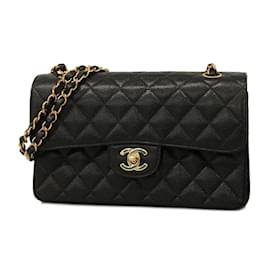 Chanel-Borsa a spalla in pelle caviar nera Chanel-Nero