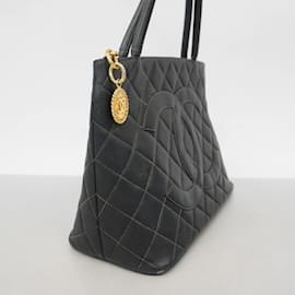 Chanel-Borsa tote nera in pelle di caviale Chanel-Nero