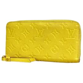 Louis Vuitton-Portafoglio lungo Louis Vuitton Monogram Empreinte Zippy-Giallo