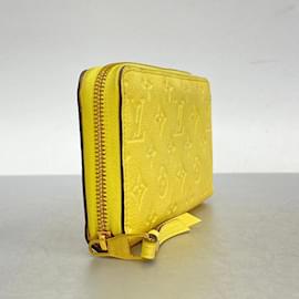 Louis Vuitton-Portafoglio lungo Louis Vuitton Monogram Empreinte Zippy-Giallo