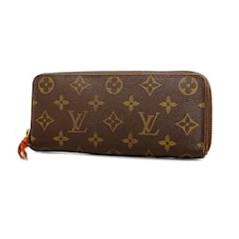 Louis Vuitton-Portafoglio Lungo Monogramma Clemence Louis Vuitton-Marrone,Altro