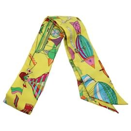 Hermès-Foulard Hermes Twilly Les Folies Du Ciel-Multicolore,Giallo