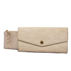 Louis Vuitton-Portafoglio Lungo Louis Vuitton Monogram Empreinte Curieuse M60301 Neige-Bianco