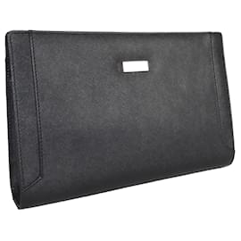 Burberry-Burberry Men's Leather Clutch Bag-Black