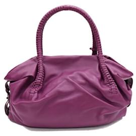 Salvatore Ferragamo-Borsa in pelle viola Salvatore Ferragamo-Porpora