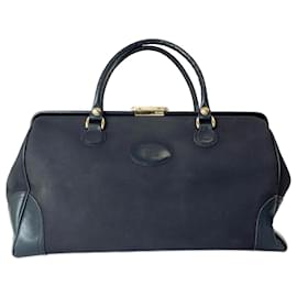 Burberry-Burberry Navy Canvas Doctor Bag-Navy blue