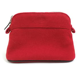 Hermès-Pochette in feltro rosso scuro Hermes-Bordò