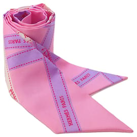 Hermès-Foulard in seta Twilly Hermes-Rosa,Porpora