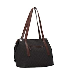 Gucci-Borsa a mano Gucci GG Canvas Tote Bag 30501-Marrone,Nero