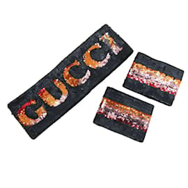 Gucci-Set di fascia per capelli e bracciale in cotone multicolore nero Gucci-Nero,Multicolore